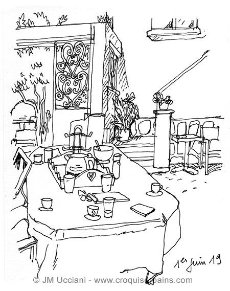 table repas jardin