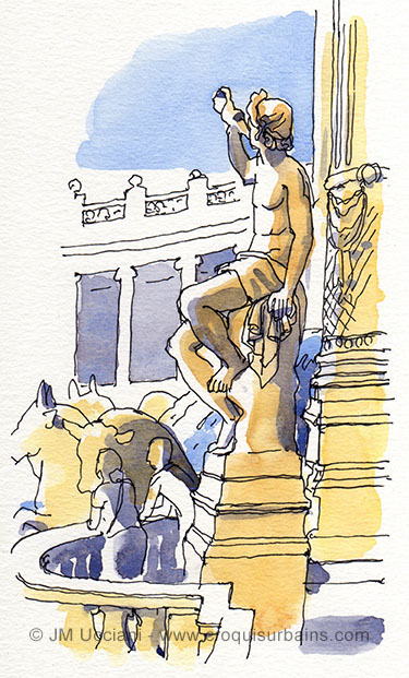 Les statues du Palais Longchamp à Marseille
