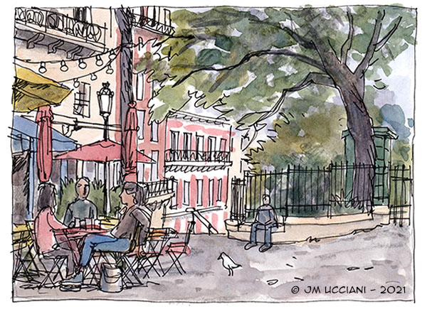 Terrasse de café à Montmartre