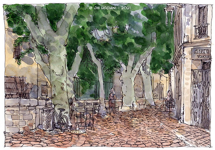 La rue des Teinturiers à Avignon