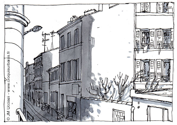 Ombres et lumières dans les rues de Marseille
