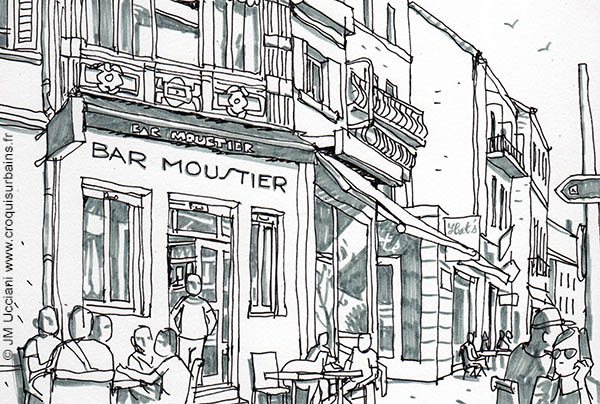 Le bar Moustier à l'Estaque Plage / Marseille