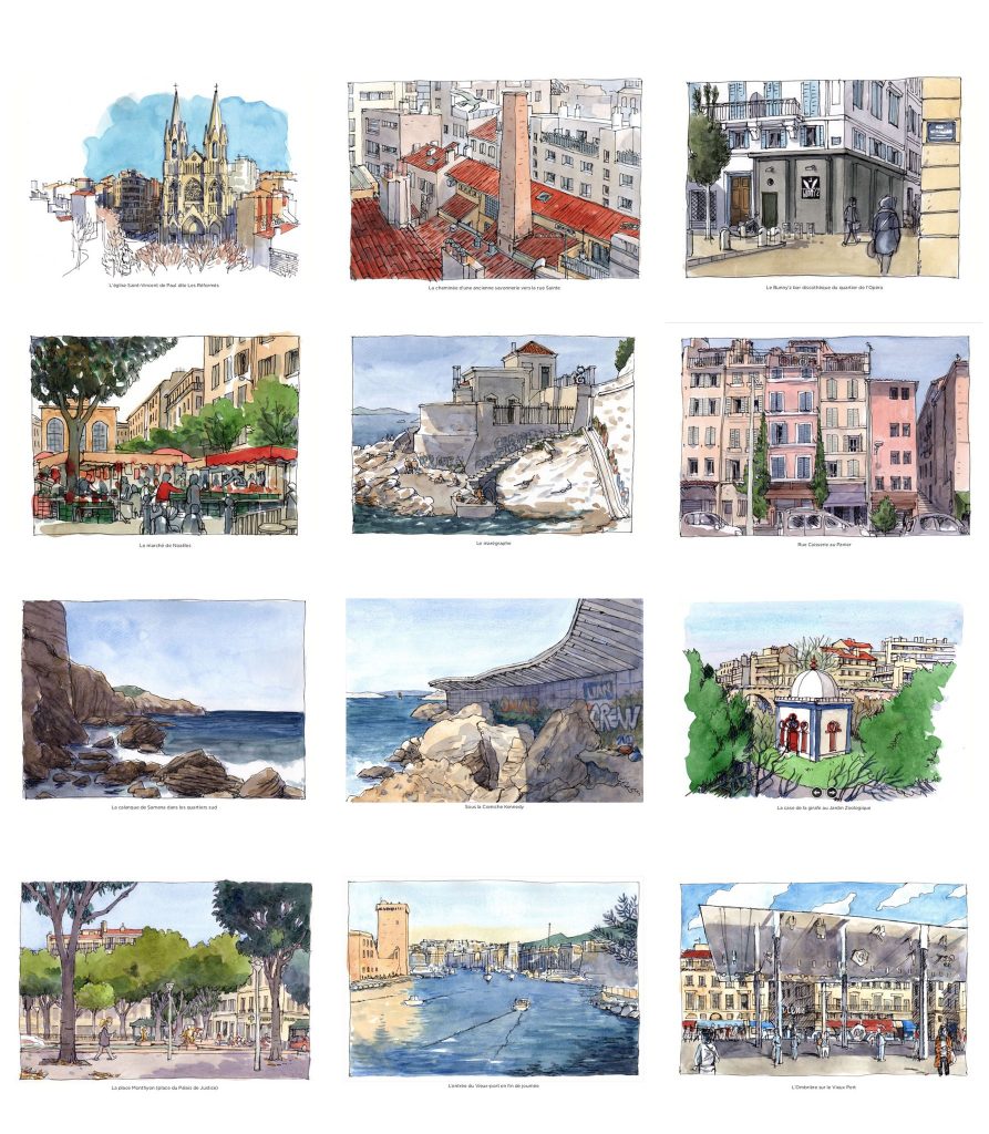 Marseille dessiné calendrier 2023