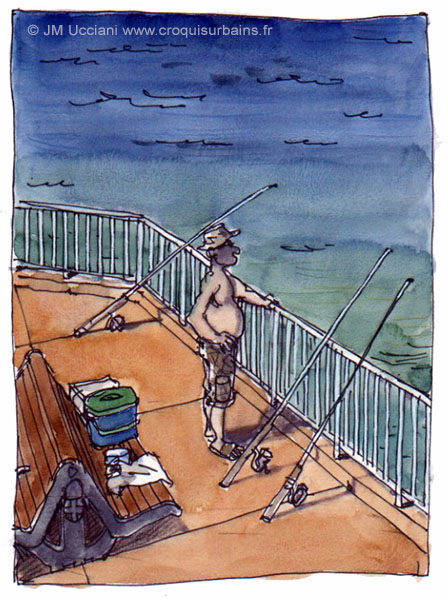 Pêcheur marseillais sur la Corniche Kennedy