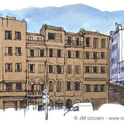 Les anciennes façades de la place Saint-Victor à Marseille.